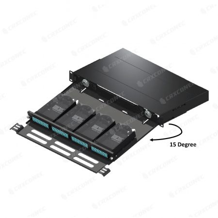 Contenitore in fibra ad alta densità in plastica PHD serie MF da 1U a 4 slot con barra di supporto per montaggio su rack